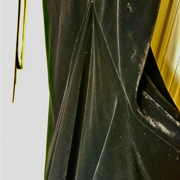 Ann Demeulemeester Black Velvet Fish Tail Drawstring Maxi Dress or floor skirt - Picture 5 of 12